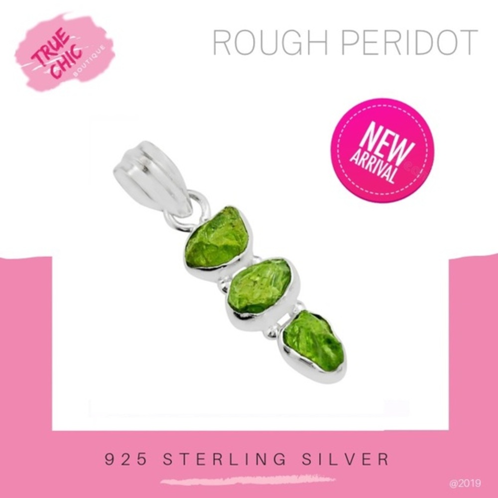 Rough Peridot Pendant